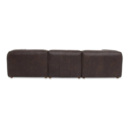 Form Leather Classic L-Shaped Modular Sectional