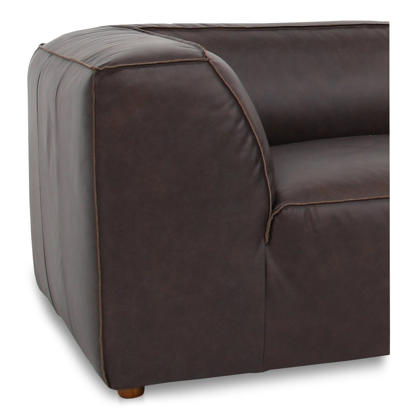 Form Leather Classic L-Shaped Modular Sectional