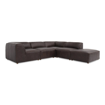 Form Leather Classic L-Shaped Modular Sectional