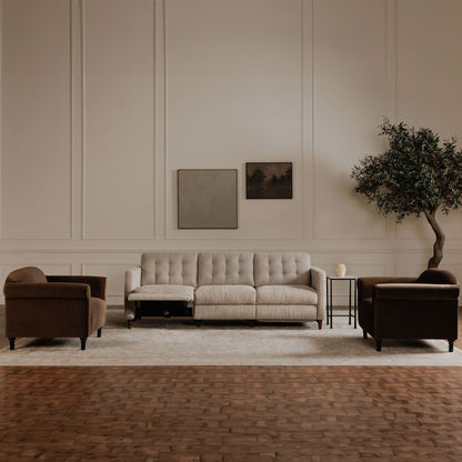 Bridgers Dual Controls Power Recliner Sofa