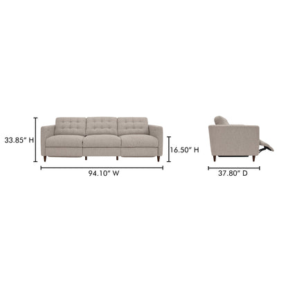 Bridgers Dual Controls Power Recliner Sofa