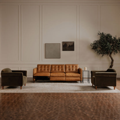 Bridgers Dual Controls Power Recliner Sofa