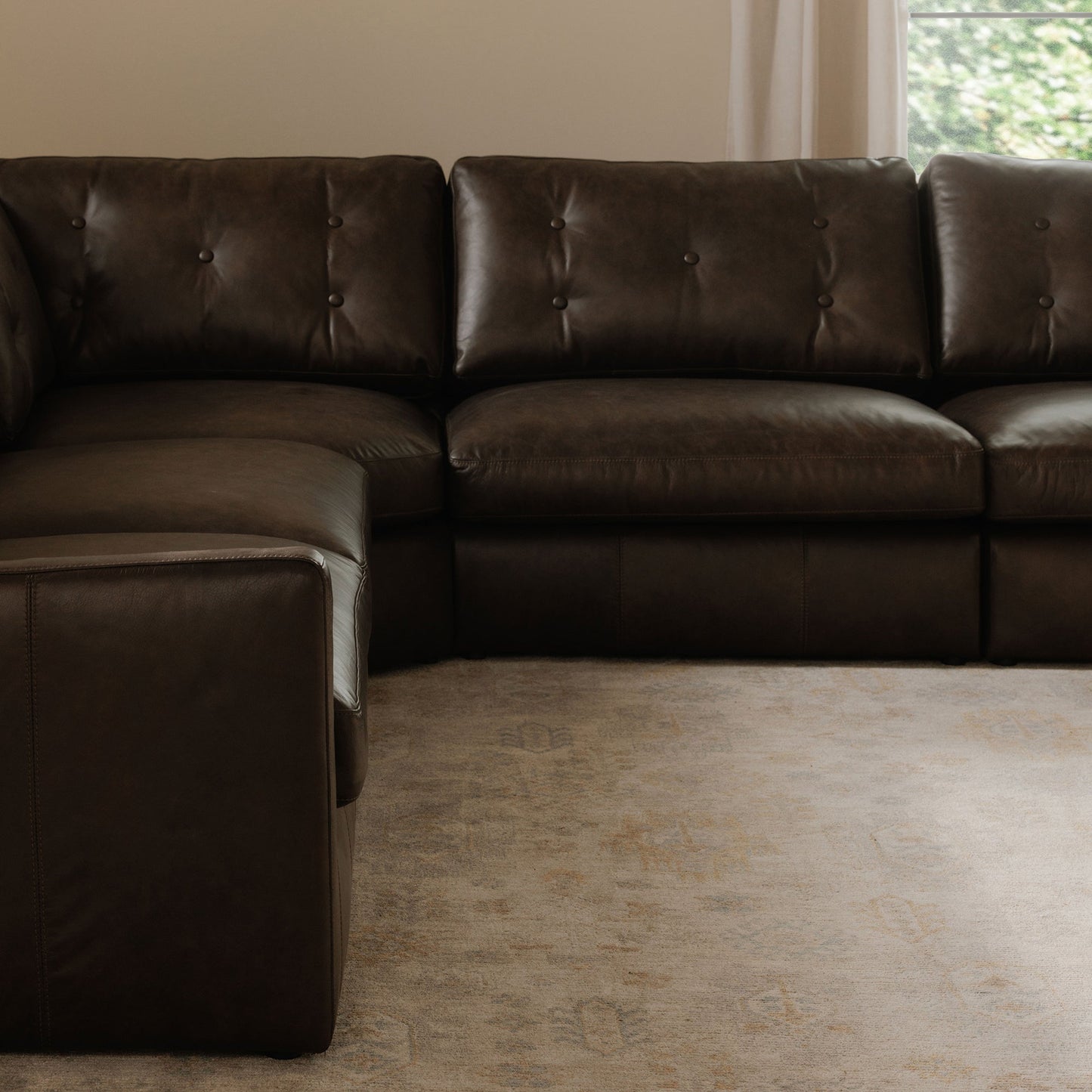 Thurlow Leather Slipper Modular Sofa
