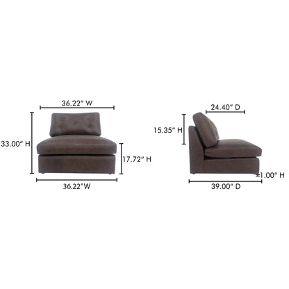 Thurlow Leather Slipper Modular Sofa