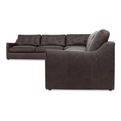 Thurlow Brown Leather Corner Sectional