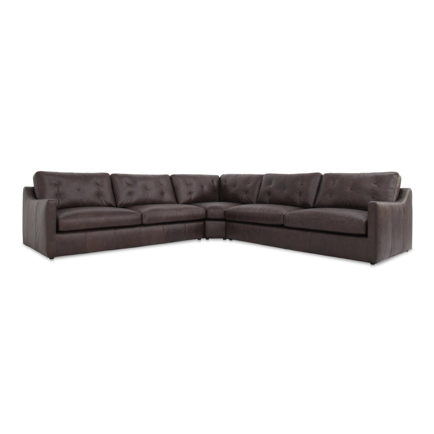 Thurlow Brown Leather Corner Sectional