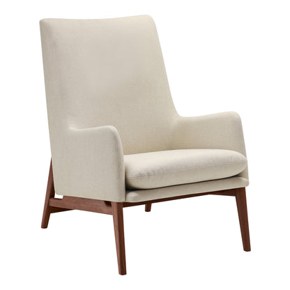 Asta Polyester Upholstered Beige Armchair