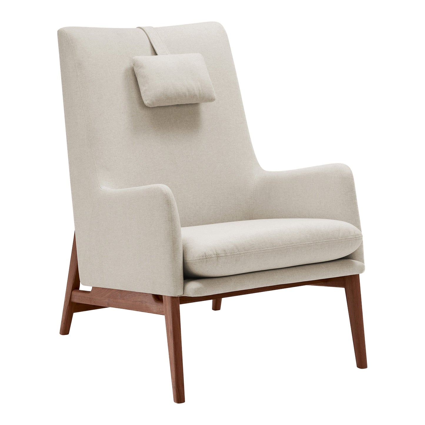 Asta Polyester Upholstered Beige Armchair