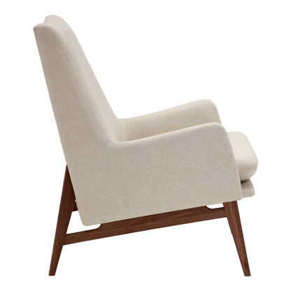 Asta Polyester Upholstered Beige Armchair