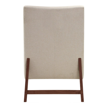 Asta Polyester Upholstered Beige Armchair