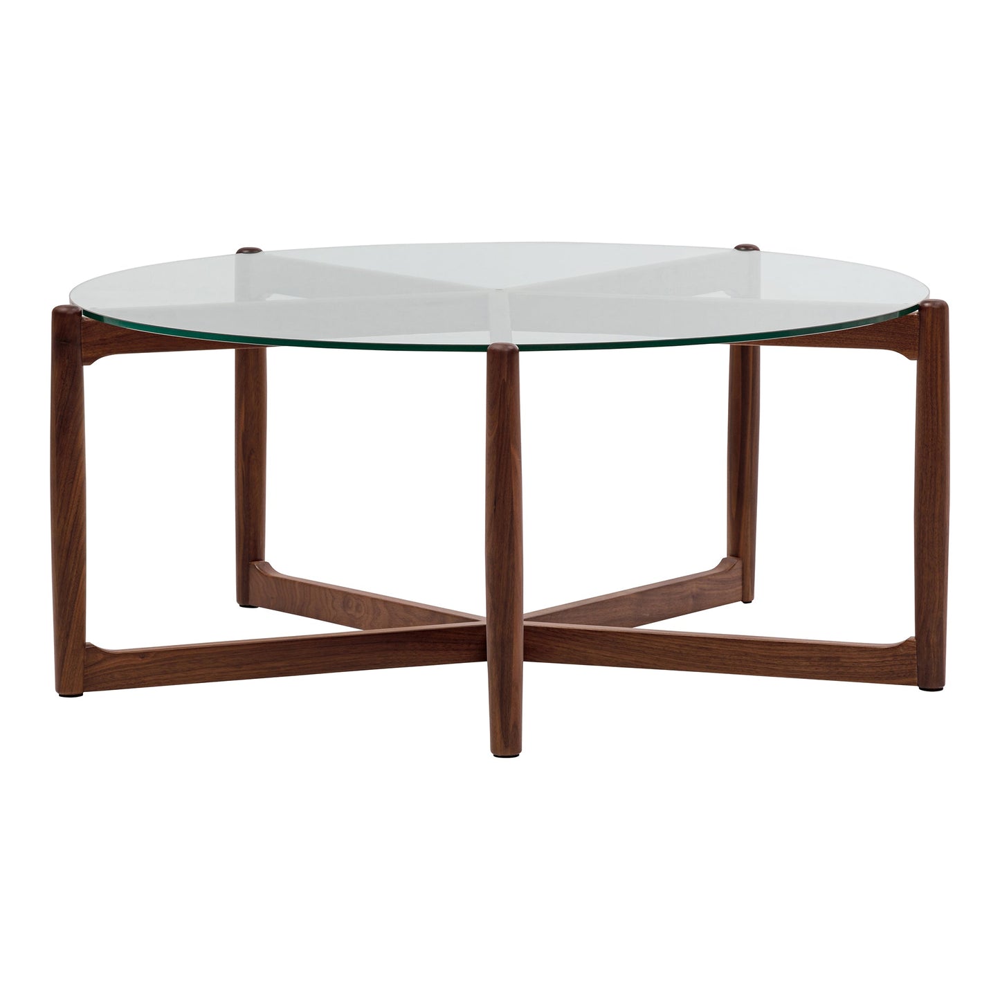 Hetta Wood and Glass Round Coffee Table