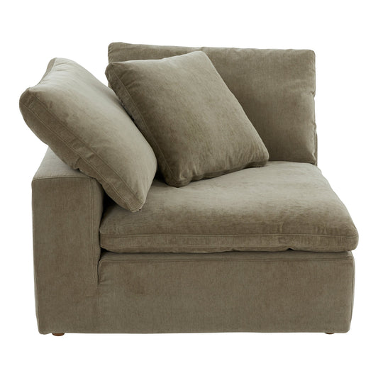 Clay Polyester Upholstered Green Corner Chair