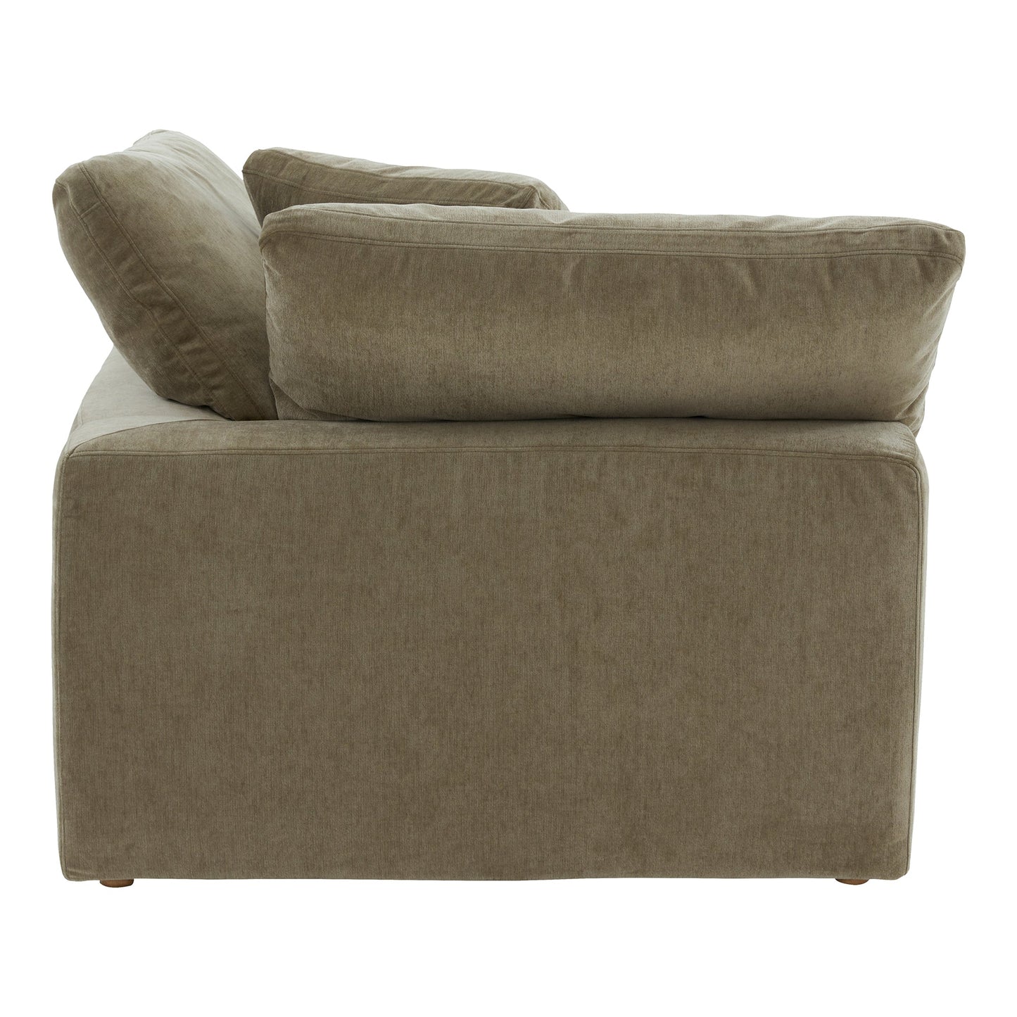 Clay Polyester Upholstered Green Corner Chair