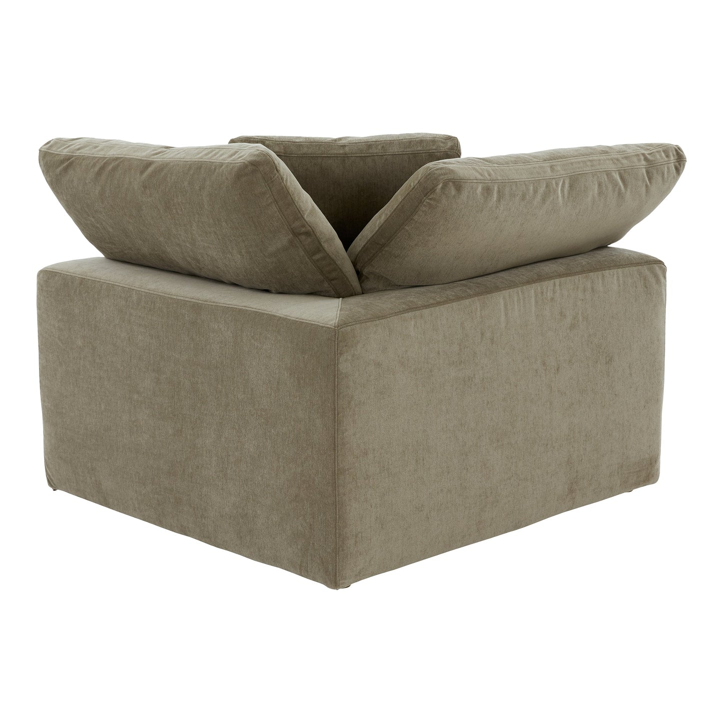 Clay Polyester Upholstered Green Corner Chair