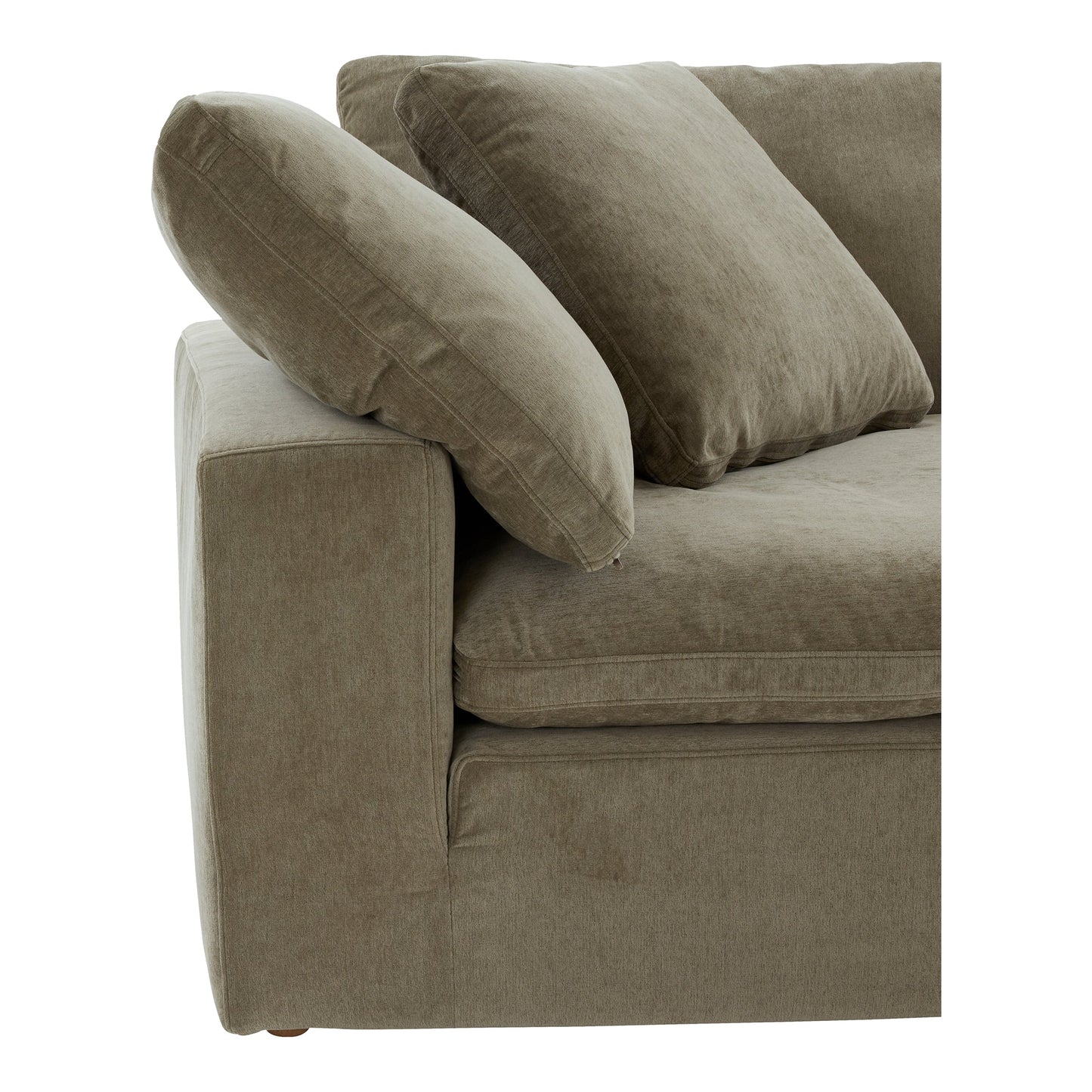 Clay Polyester Upholstered Green Corner Chair