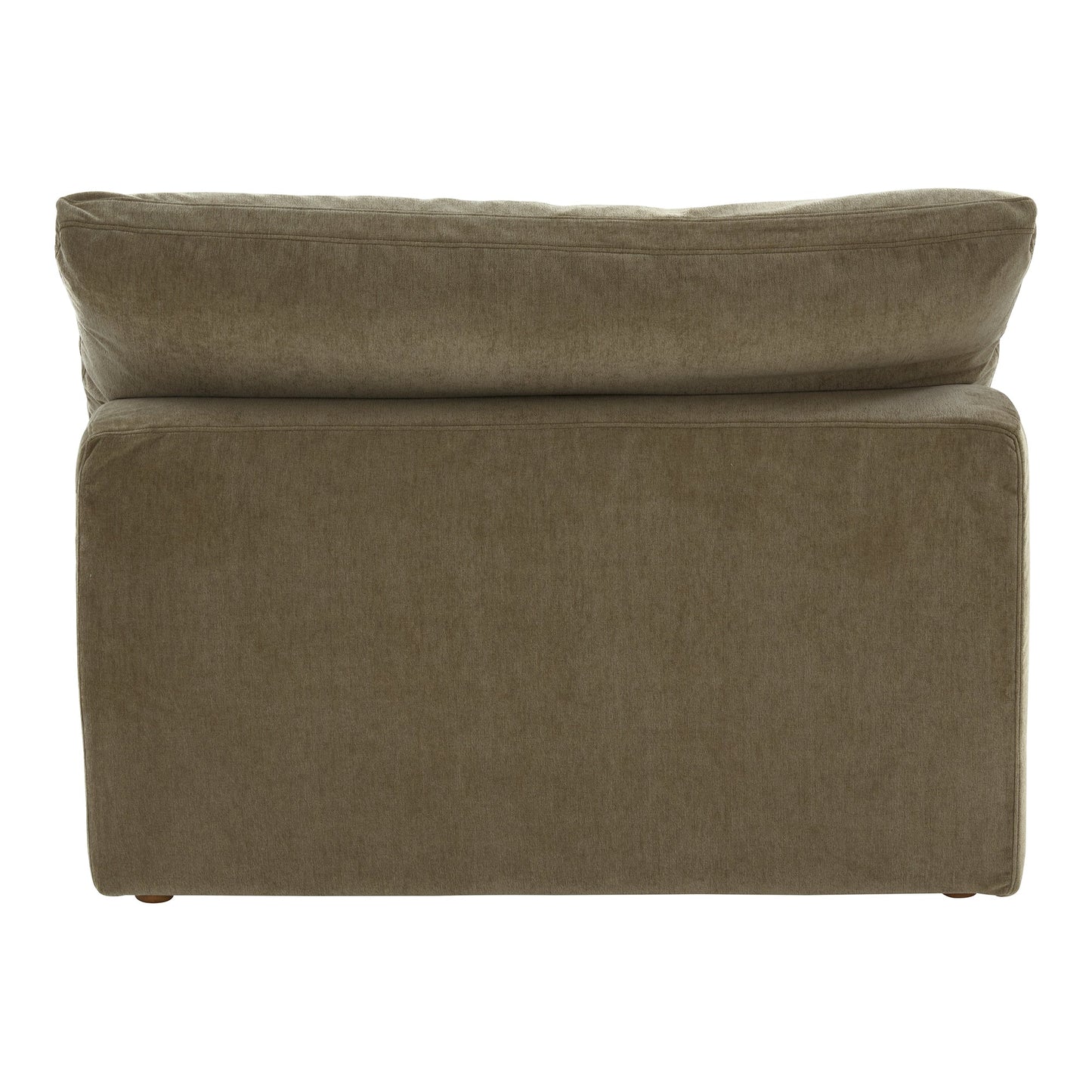 Clay Polyester Upholstered Green Slipper Chair