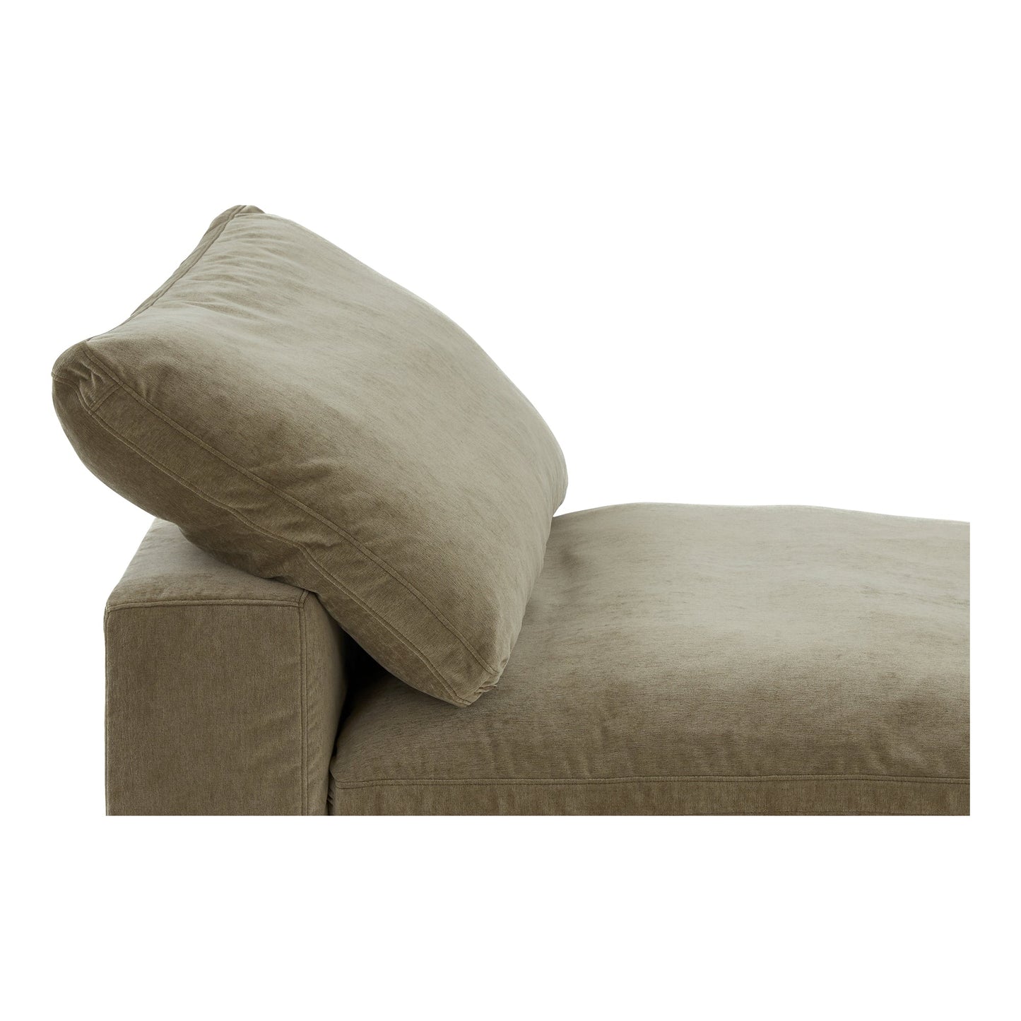 Clay Polyester Upholstered Green Slipper Chair