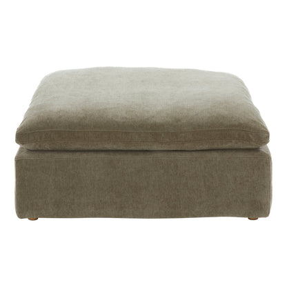 Clay Polyester Upholstered Ottoman