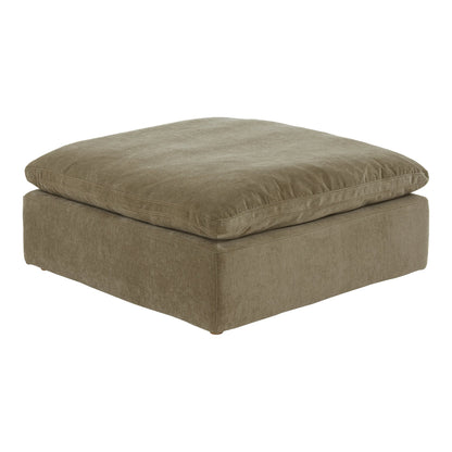 Clay Polyester Upholstered Ottoman