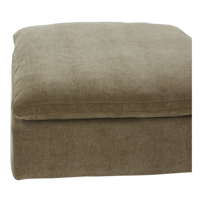 Clay Polyester Upholstered Ottoman