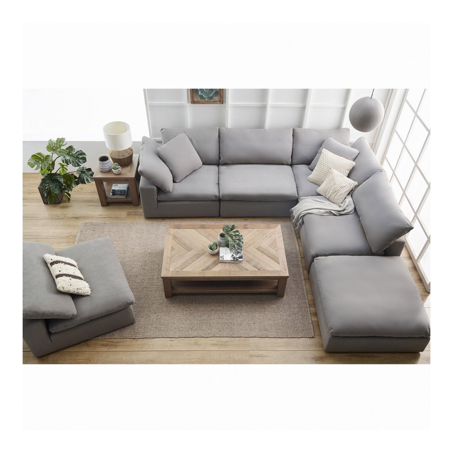 Clay Wood Modular Sectional