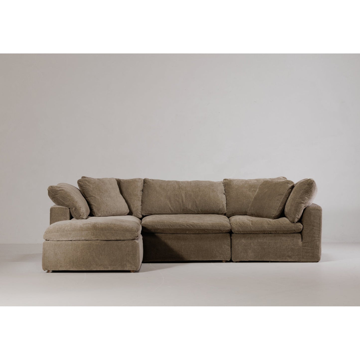 Clay Lounge Polyester Upholstered Modular Sectional