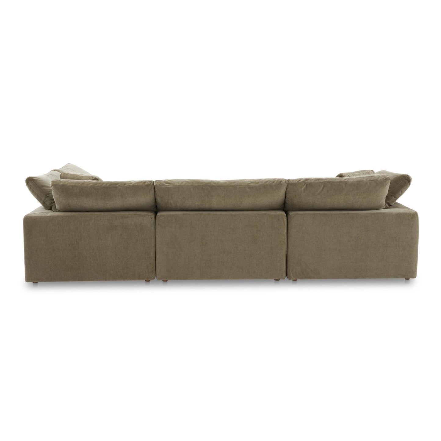 Clay Dream Polyester and Wood Green Modular Sectional