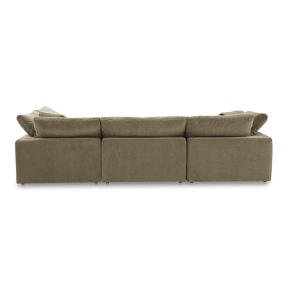 Clay Dream Polyester and Wood Green Modular Sectional