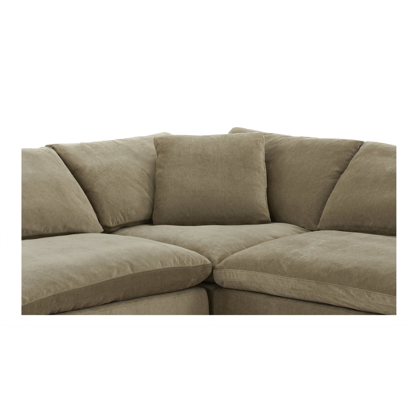 Clay Dream Polyester and Wood Green Modular Sectional