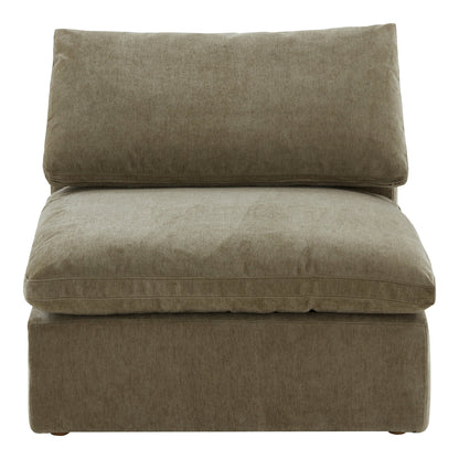 Terra Polyester Upholstered Green Slipper Chair