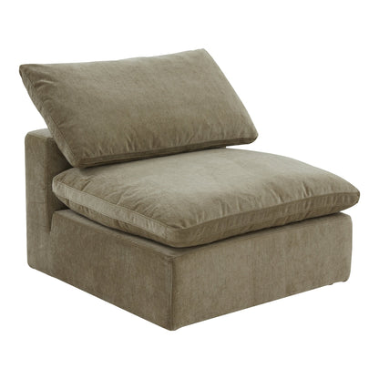 Terra Polyester Upholstered Green Slipper Chair