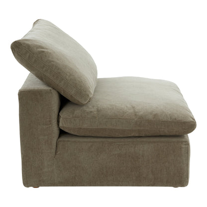 Terra Polyester Upholstered Green Slipper Chair