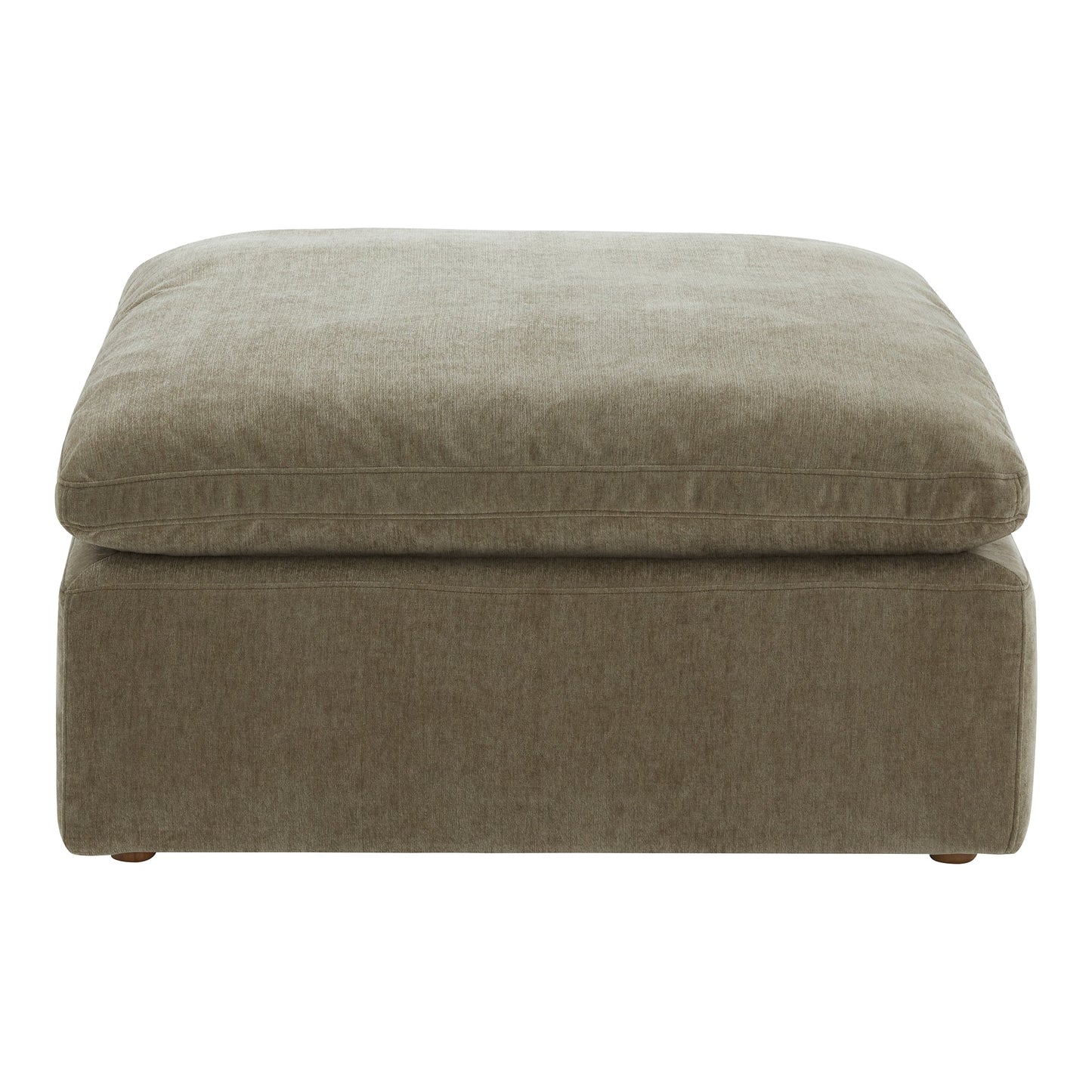 Terra Polyester Upholstered Green Ottoman