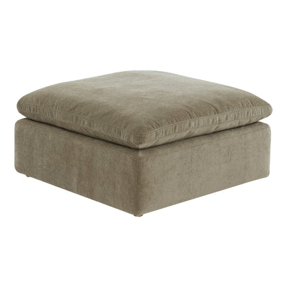 Terra Polyester Upholstered Green Ottoman