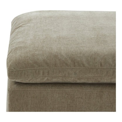 Terra Polyester Upholstered Green Ottoman