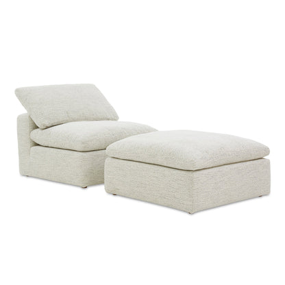 Terra Condo Polyester Upholstered Grey Ottoman