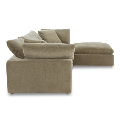 Terra Lounge Polyester Upholstered Green Modular Sectional