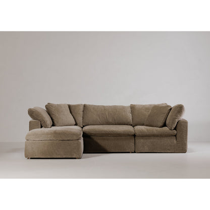 Terra Lounge Polyester Upholstered Green Modular Sectional