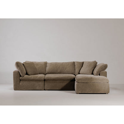 Terra Lounge Polyester Upholstered Green Modular Sectional