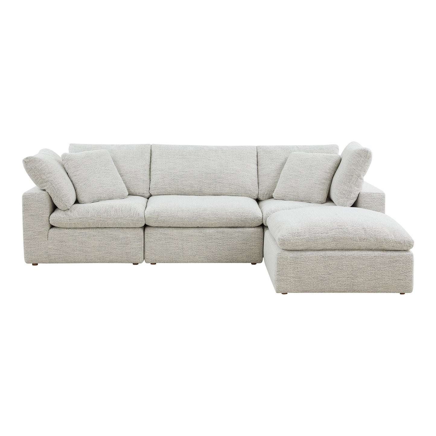 Terra Condo Polyester Upholstered Grey Lounge Modular Sectional