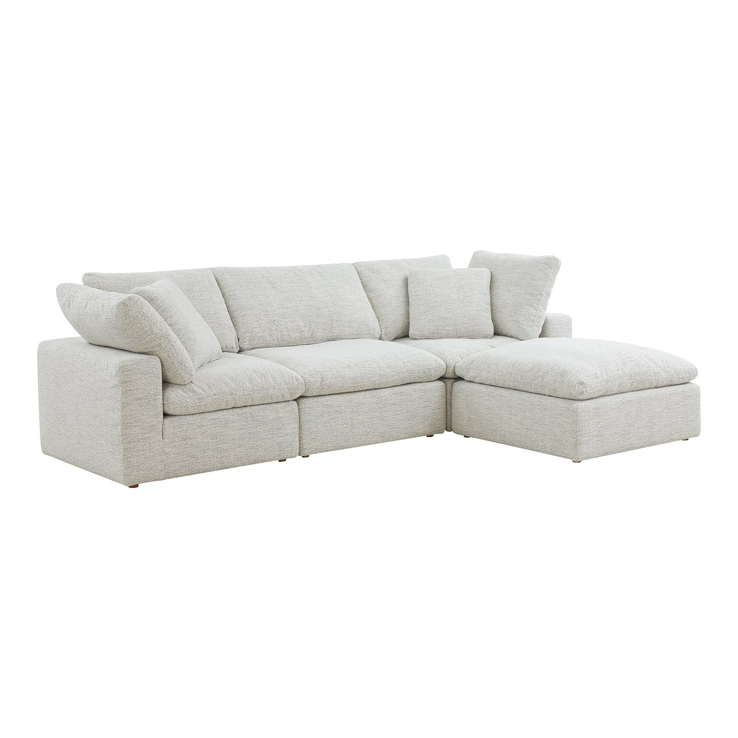 Terra Condo Polyester Upholstered Grey Lounge Modular Sectional