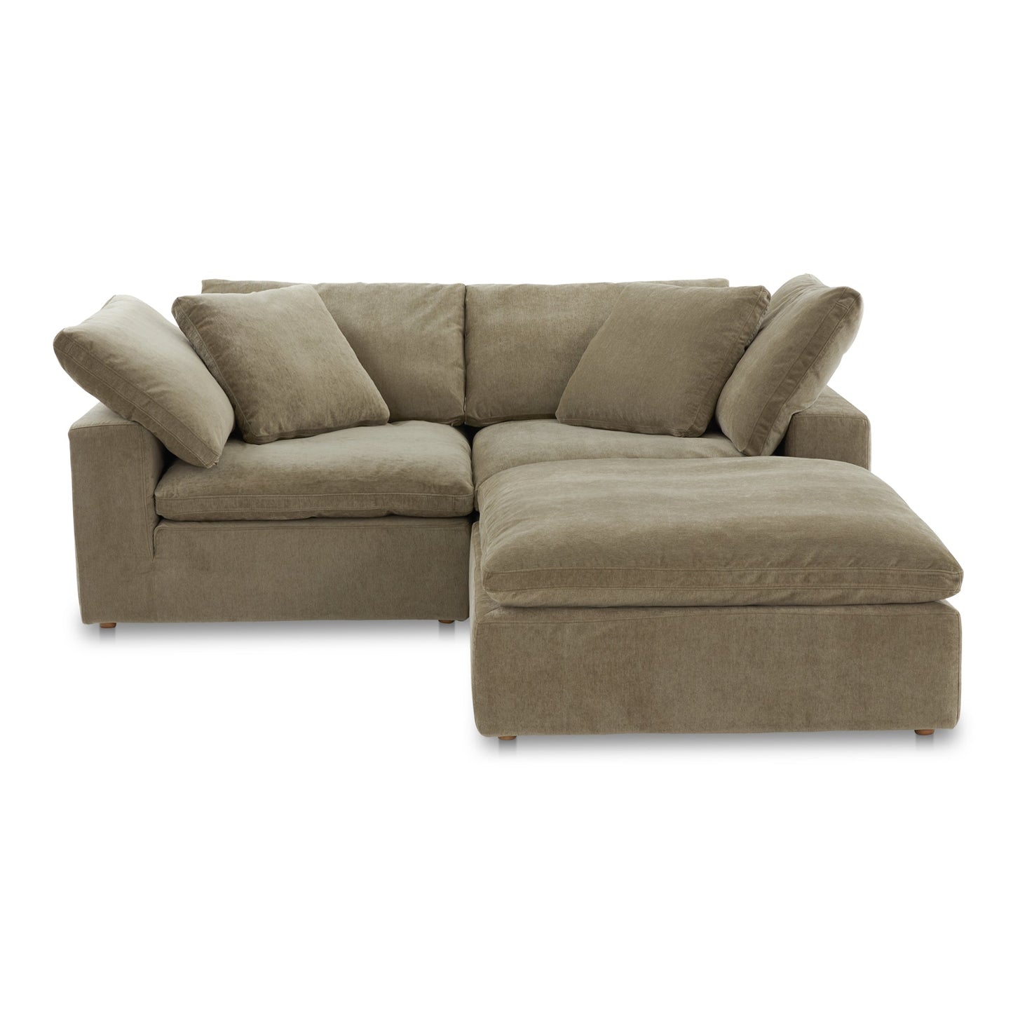 Terra Nook Polyester Upholstered Green Modular Sectional