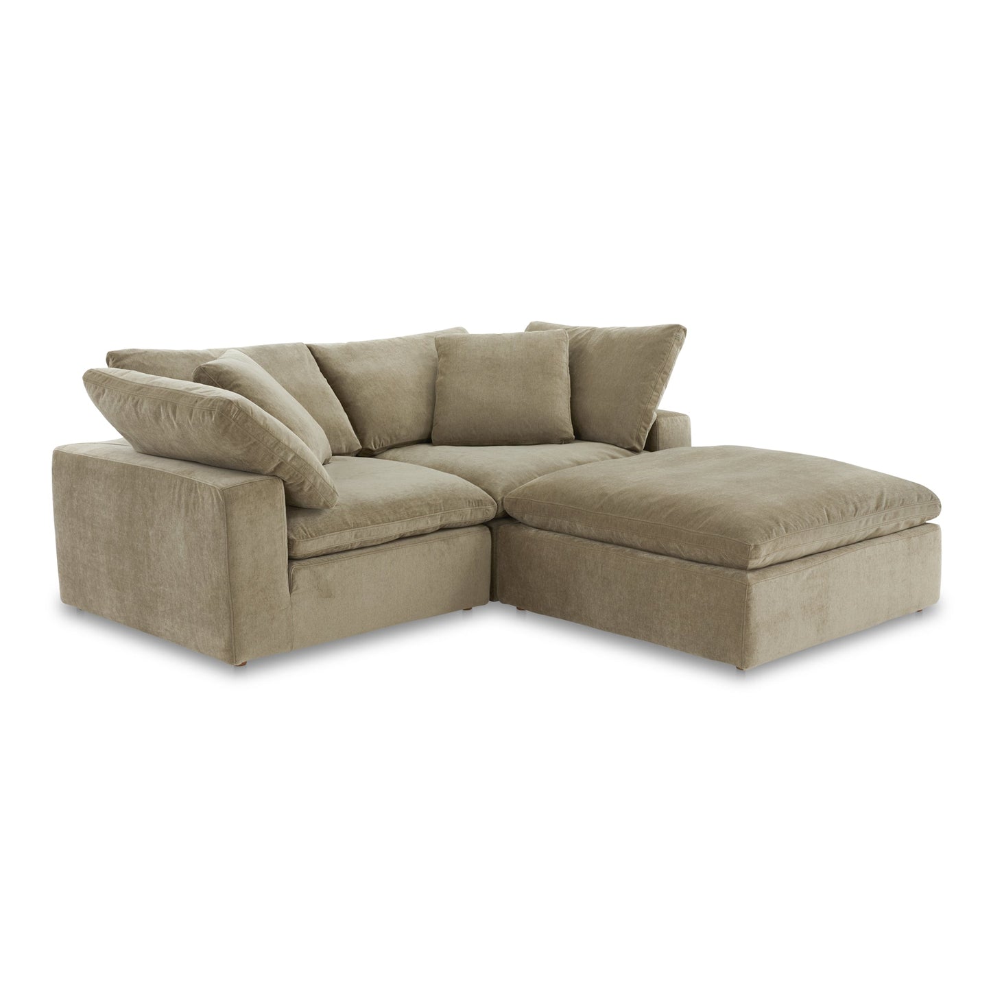 Terra Nook Polyester Upholstered Green Modular Sectional