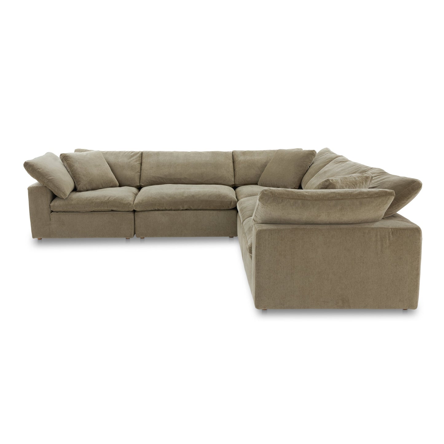 Terra L-Shaped Polyester Upholstered Modular Sectional