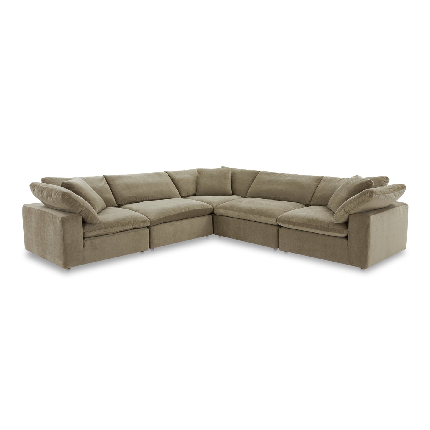 Terra L-Shaped Polyester Upholstered Modular Sectional