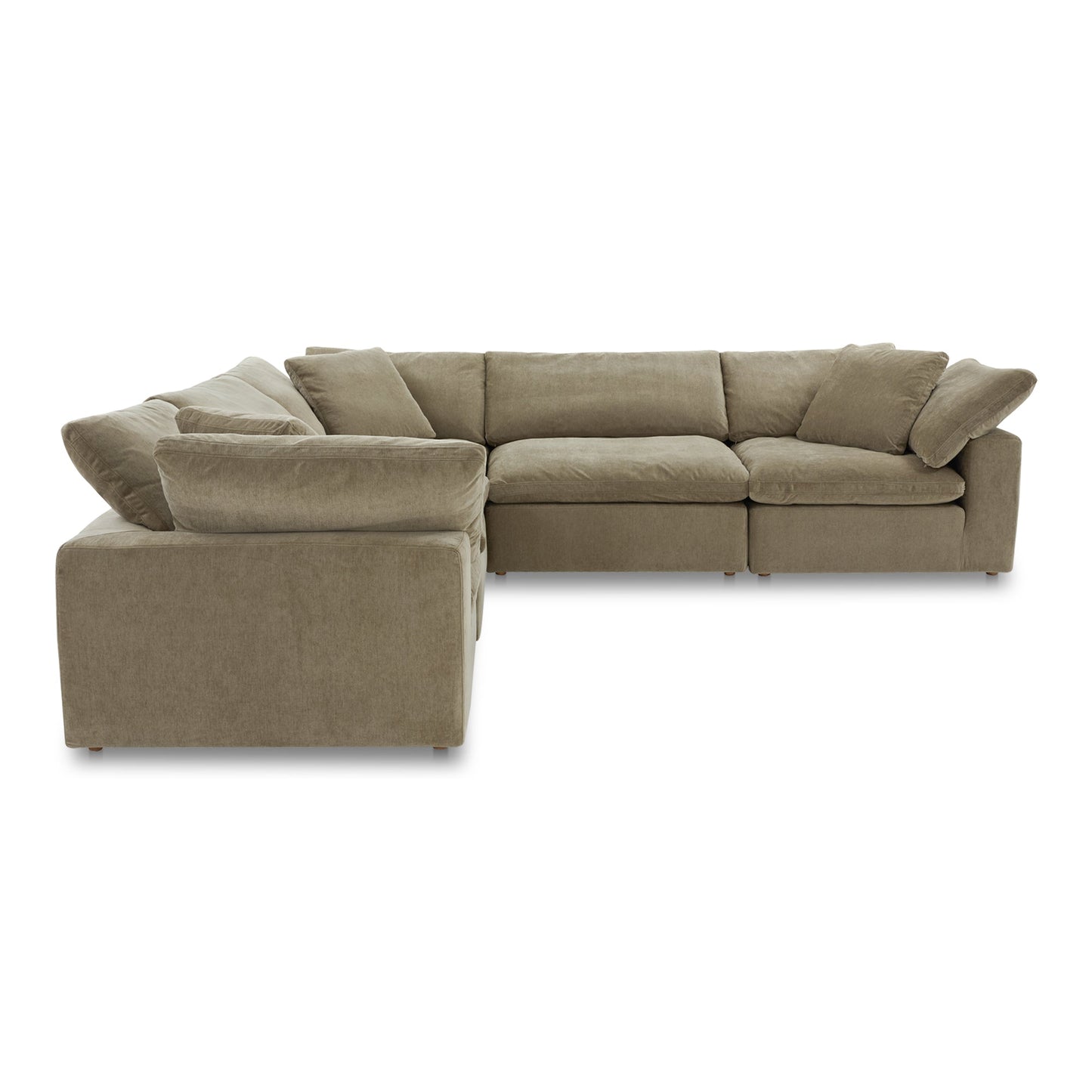 Terra L-Shaped Polyester Upholstered Modular Sectional