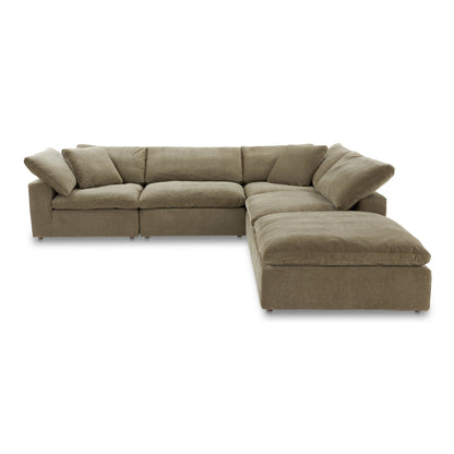 Terra Dream Polyester Upholstered Green Modular Sectional