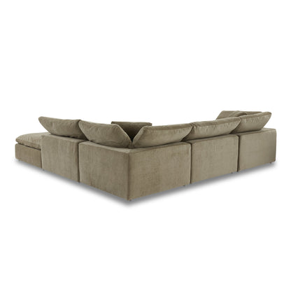 Terra Dream Polyester Upholstered Green Modular Sectional