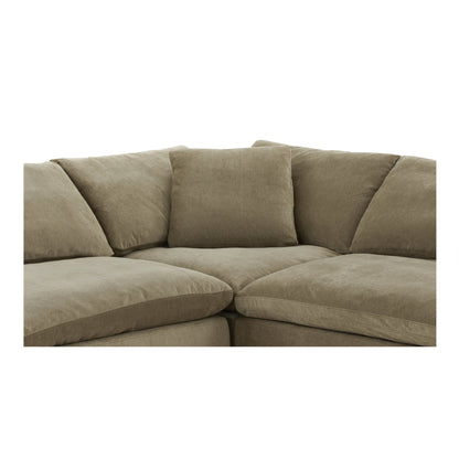 Terra Dream Polyester Upholstered Green Modular Sectional