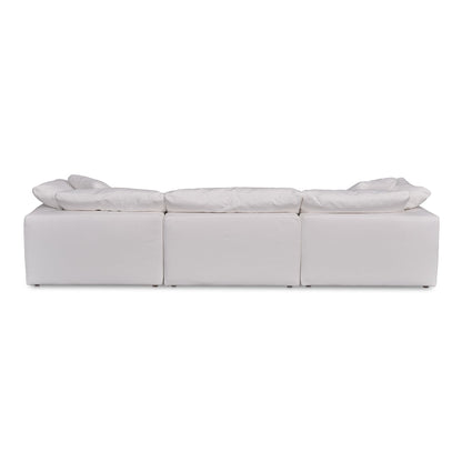 Terra Polyester and Wood Off-White Modular Sofa